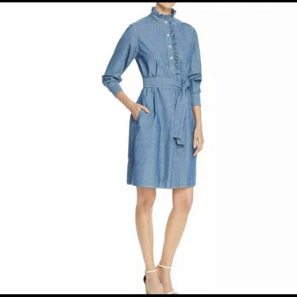 NWT Tory Burch Deneuve Denim Shirtdress-Size S